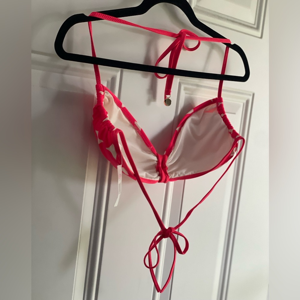 NWT RARE KATE SPADE Dive Right In Marmount Halter String Bikini Top In Geranium - Picture 10 of 17